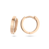 14 Karaat Roségouden Klapoorringen Diameter 12mm en Breedte 2mm