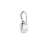 Hanger Geboortesteen April | Maansteen met Gerhodineerd Zilver - Formaat 5.5 x 11 mm