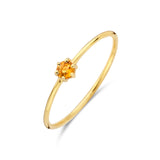 Ring Met Geboortesteen November Citrien 0.12ct Goud (Geelgoud)