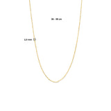 Collier van 14 Karaat Geelgoud, Ankerschakel 2.4mm - Lengte 36+2cm