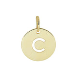 Ronde hanger 10 mm van 14 Karaat Geelgoud  Hanger - Letter C