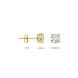 14 Karaat Geelgouden Oorknoppen met Zirkonia 5mm