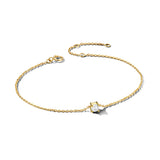 Damesarmband van 14 Karaat Geelgoud met Geboortesteen Zirkonia April - Lengte 15.5+3cm