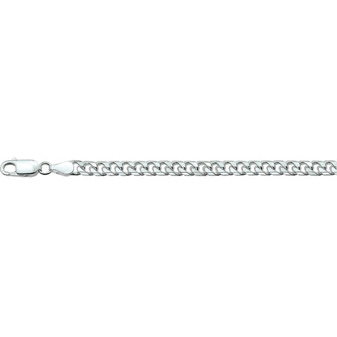 Herenarmband 5mm van 925 Zilver, Gourmet 6 zijdes geslepen - Lengte 19cm