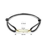 Damesarmband met 14 Karaat Gouden  Schakel - Lengte 13+13cm