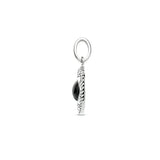 Ronde hanger 12 mm van Gerhodineerd Zilver met Onyx