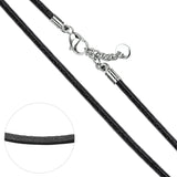 Leren basis collier 45 cm - 3,0 mm - Edelstaal & Leer