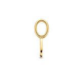 Letter O - Hanger van 14 Karaat Geelgoud - 4 x 9.5 mm