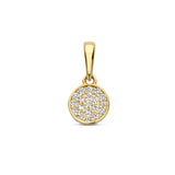 Ronde Hanger met Zirkonia van 14 Karaat Geelgoud - Diameter 6.5mm