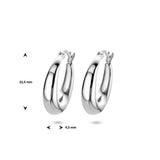 Oorringen van Gerhodineerd Zilver 4.5 mm - Hoogte 22.5 mm
