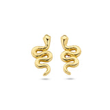 Oorknoppen Slang van 14 Karaat Gepolijst Geelgoud - Formaat 4x8mm
