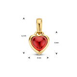 Hanger Hart Granaat 0.60ct Goud (Geelgoud)