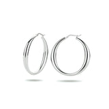 Oorringen van Gerhodineerd Zilver 5 mm - Diameter 45 mm