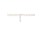 Parelcollier Zoetwater Parels 9mm met Gerhodineerd Zilver - Lengte 42+4cm