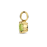 14 Karaat Geelgouden hanger met Peridot 0.55ct - formaat 5 x 9.5 mm