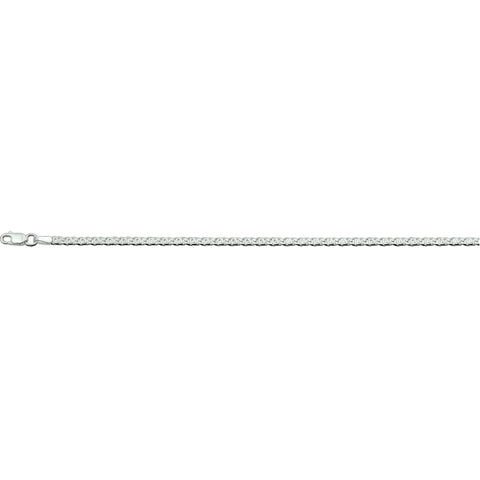 Collier van 925 Zilver, Valkenoog schakel 2.5mm - Lengte 45cm