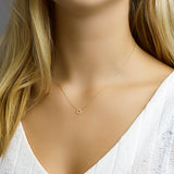 Geelgouden collier lengte 40cm+4 - Zirkonia 0,8 mm - 14Krt. Goud