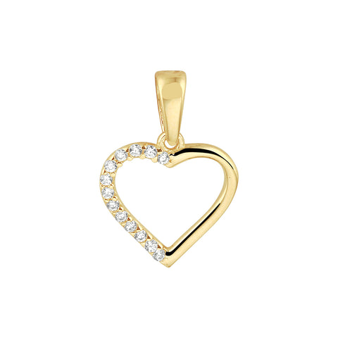 Hanger Hart Zirkonia Goud (Geelgoud)