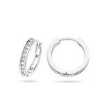 Klapoorringen 2,5mm Zirkonia Zilver Gerhodineerd