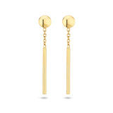 14 Karaat Geelgouden Oorhangers met Balkje - Formaat 1.3x26mm
