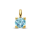 Hanger Blauw Topaas 0.55ct Goud (Geelgoud)