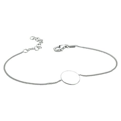 Armband 16 + 2,5 Cm Zilver Gerhodineerd