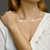 Collier 4,2 Mm 40 + 3 Cm Zilver Gerhodineerd