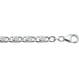 Zilveren collier lengte 60 cm - Grieks 4,5 mm - Zilver Wit