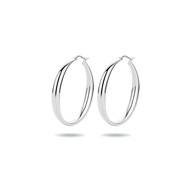 Oorringen van Gerhodineerd Zilver 5 mm - Diameter 45 mm