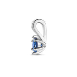 Hanger met Synthetische Geboortesteen December | Gerhodineerd Zilver - Formaat 5 x 10mm