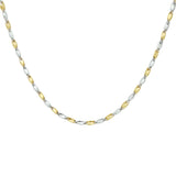 Bicolor collier lengte 45 cm - Staafjes 2,0 mm - 14krt. Goud - Geelgoud en Witgoud