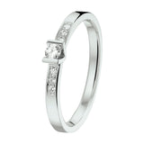 Ring Diamant 0.12ct  H Si Goud (Witgoud Met Palladium)