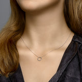 Collier Rondje 40 + 5 Cm Zilver Gerhodineerd