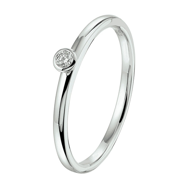 Ring Diamant 0.05ct H Si Goud (Witgoud)
