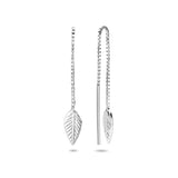 Doortrekoorbellen van Gerhodineerd Zilver in een Bladvorm, lente 6.7 cm