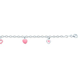 Armband Hart Zilver Wit