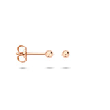 Oorknoppen Bol van 14 Karaat Roségoud - Diameter 2.5mm