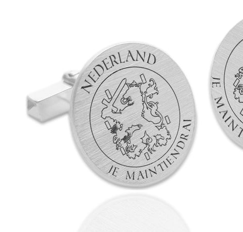 Zilveren Manchetknopen Nederlandse Leeuw - 925/1000 Zilver