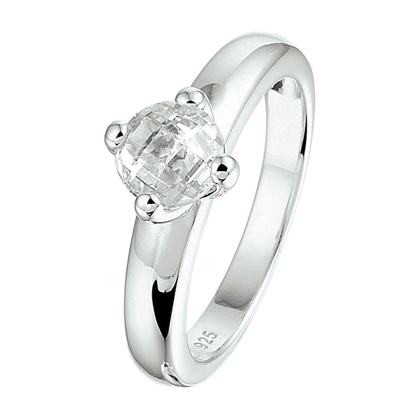 Ring Zirkonia Zilver Gerhodineerd