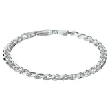 Herenarmband 5mm van 925 Zilver, Gourmet 6 zijdes geslepen - Lengte 20cm