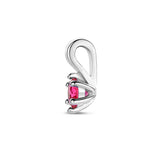 Hanger met Synthetische Geboortesteen Juli | Gerhodineerd Zilver - Formaat 5 x 10mm