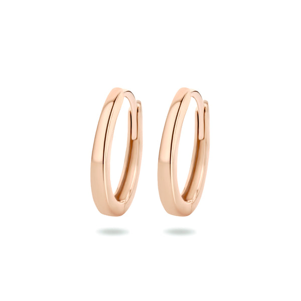 14 Karaat Roségouden Klapoorringen Diameter 13.5mm en Breedte 2mm