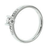 Ring Diamant 0.12ct  H Si Goud (Witgoud Met Palladium)