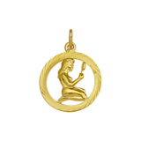 Hanger Sterrenbeeld Maagd Gediamanteerd Goud (Geelgoud)