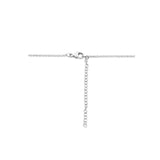 Damescollier Ronde hanger met Zirkonia in Regenboogkleuren, Ankerschakel 1.4mm, Gerhodineerd Zilver - Lengte 45+5cm