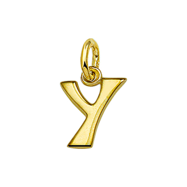 14 Karaat Geelgouden hanger - Letter Y - 9 x 12 mm