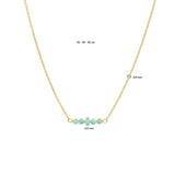 Geelgouden collier 41cm+4 - Turquoise 0.50ct - 14Krt. Goud