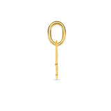 Letter H - Hanger van 14 Karaat Geelgoud - 5.5 x 6 mm