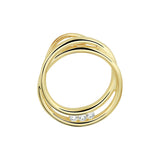 Ronde Hanger met Diamant 0.06ct - 14 Karaat Geelgoud - Formaat 17.5 x 19 mm