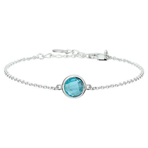 Armband Topaas 16 + 3,5 Cm Zilver Gerhodineerd